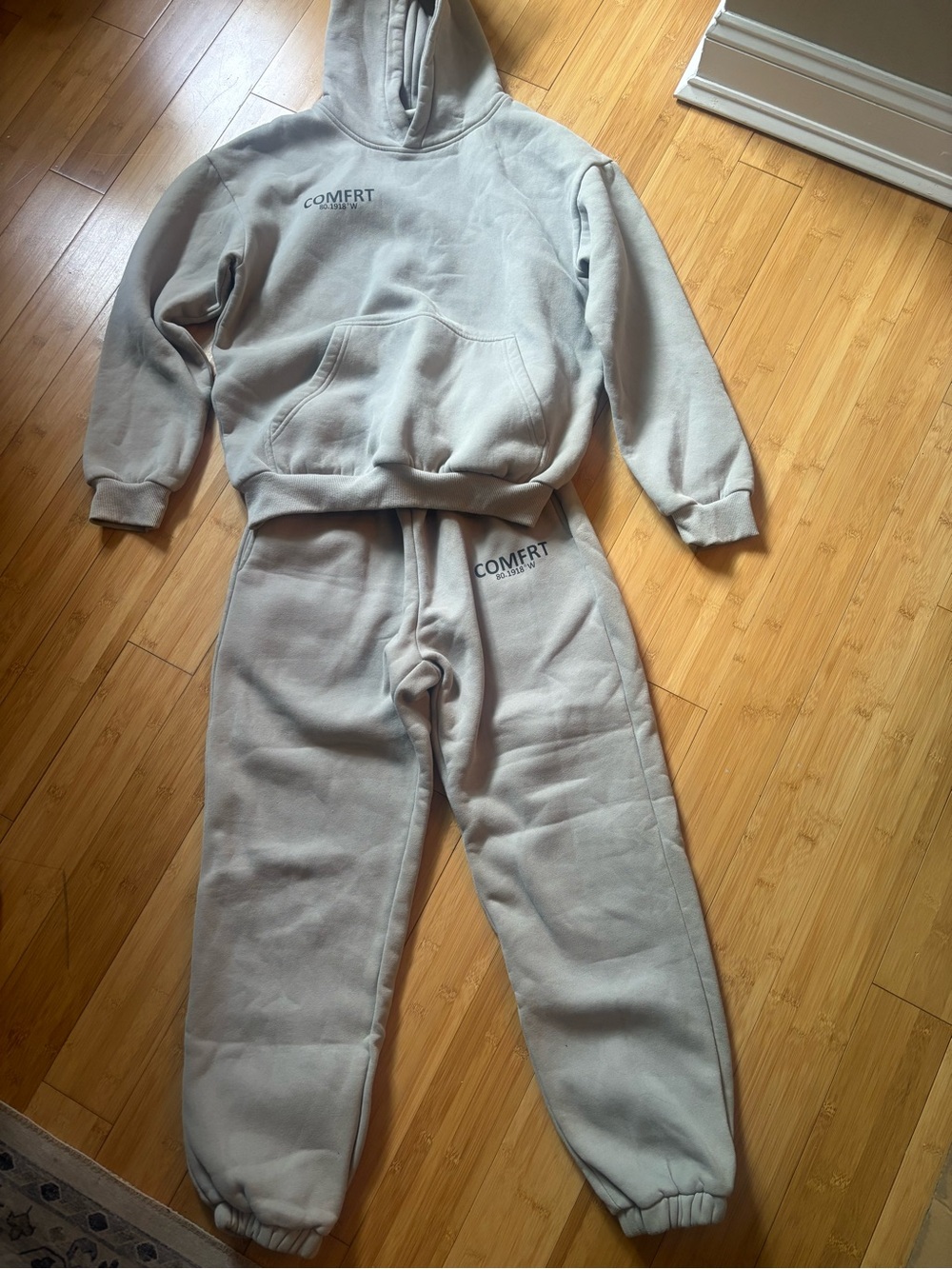 COMFRT Sweatsuit. Size small women. Beige/ taupe color.  Like new.